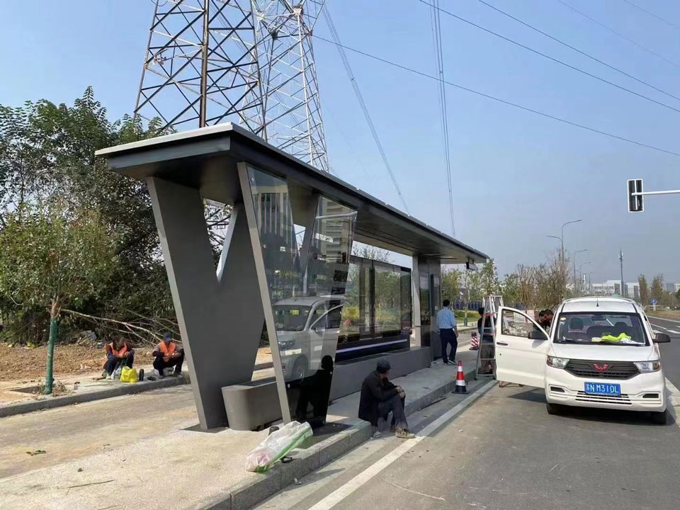 候車(chē)亭安裝圖 候車(chē)亭安裝圖