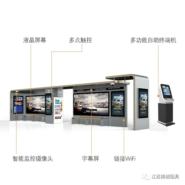 成品智慧公交候車(chē)亭 成品智慧公交候車(chē)亭